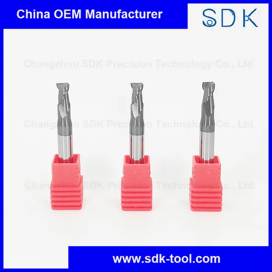 Customized Non-Standard SUS Carbide Two Flutes End Mill Cutters with Chamfer for Stainless Steel